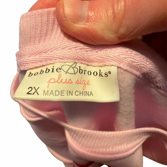 Bobbie Brooks Light Pink Plus Size Top - Picture 3 of 3